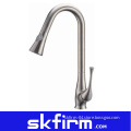 Pull out Spray Swivel Spout Kitchen Sink Faucet Brushed Nickel (SK-KM031)